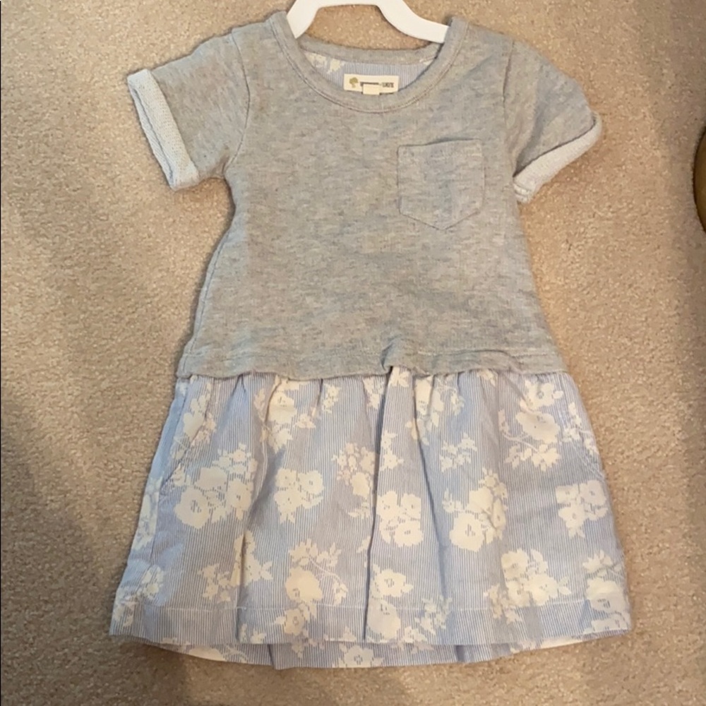 Short-Sleeve & Skirt Attached Set Dress